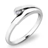 Dámský prsten bílé zlato 585 přírodní diamant 0.038 ct G/SI brilianty 10864