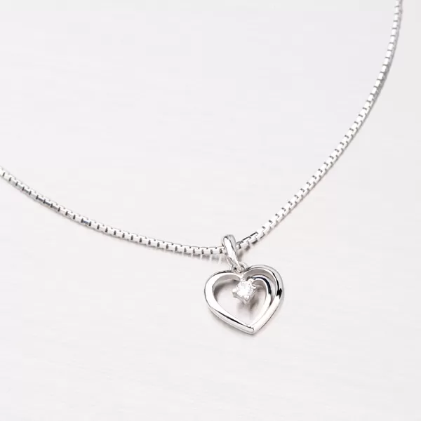 Srdíčko z bílého zlata DZ1602B