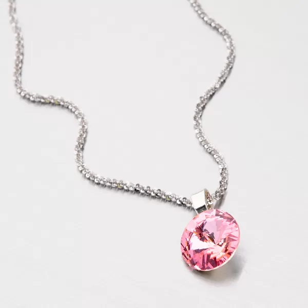 Přívěsek s růžovým krystalem D113R-JK