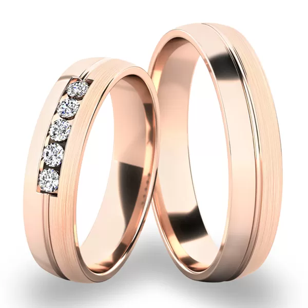 Snubní prsteny bílé zlato 585 zirkon 0.155 ct SP-287