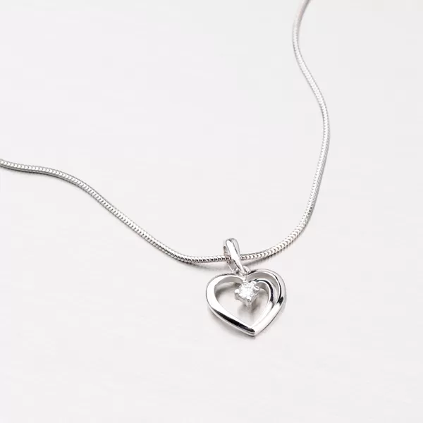 Srdíčko z bílého zlata DZ1602B