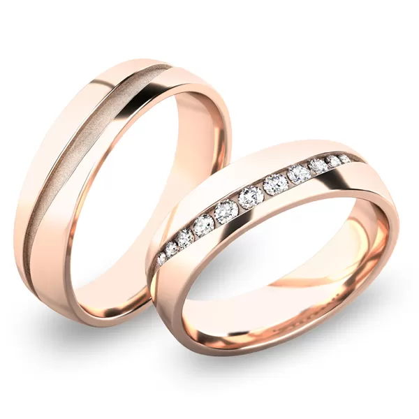 Snubní prsteny žluté zlato 585 zirkon 0.197 ct G/SI SP-61057