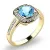 Dámský prsten žluté zlato 585/1000 přírodní diamant 0.90 ct G/SI topaz a brilianty 10766-ZL-TPZ