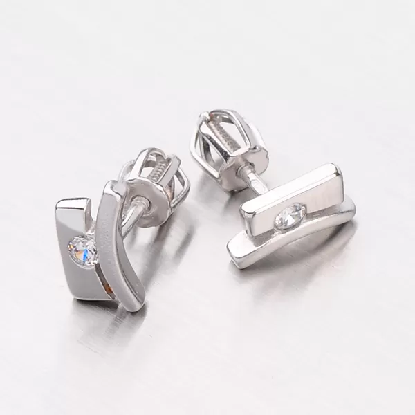 Zlaté náušnice se zirkony DZ1706B