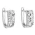 Stříbrné náušnice visací s krystaly Swarovski bílý půlkruh 31123.1
