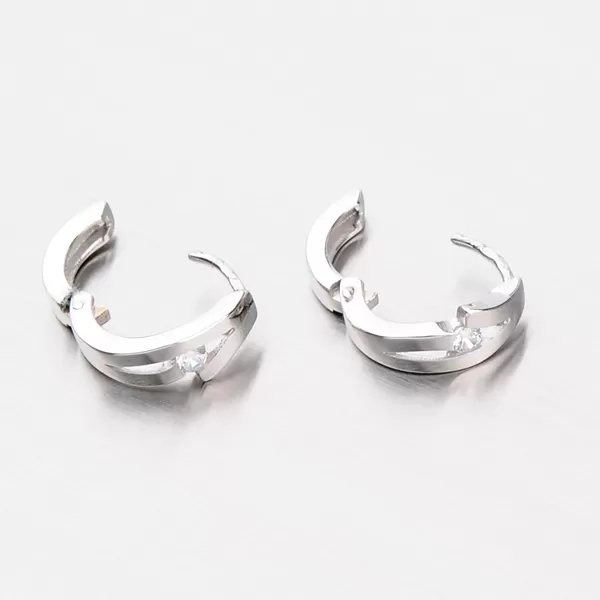 Zlaté kruhy se zirkonem DZ2026B