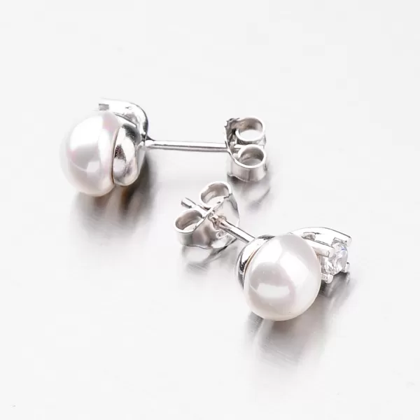 Náušnice pecky s perlou ORCZ6009