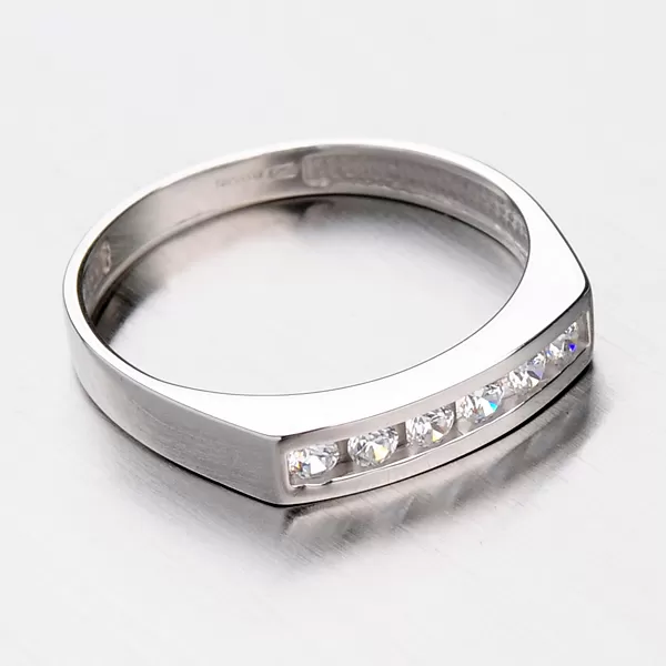 Zlatý prsten se zirkony DZ1863B