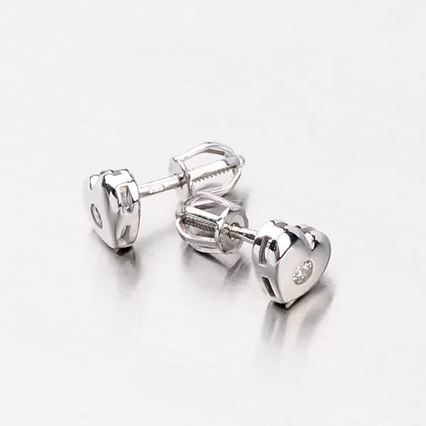 Dámské náušnice bílé zlato 585 zirkon srdíčka DZ1925B