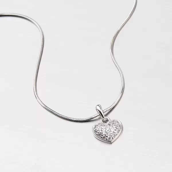 Zlaté srdce se zirkony DZ2409B