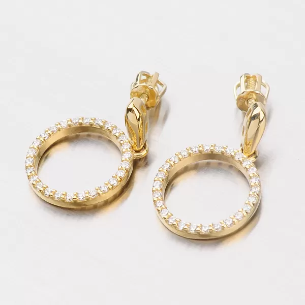 Dámské náušnice žluté zlato 585/000 zirkon DZ1979ZL