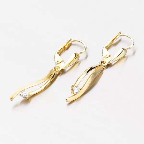 Zlaté visací náušnice DZ1548ZL