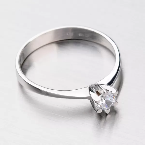 Krásný prsten z bílého zlata DZ1953B