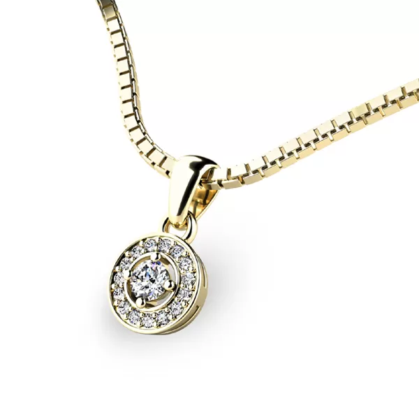 Briliantový přívěsek ze žlutého zlata 10922-ZL-DIA