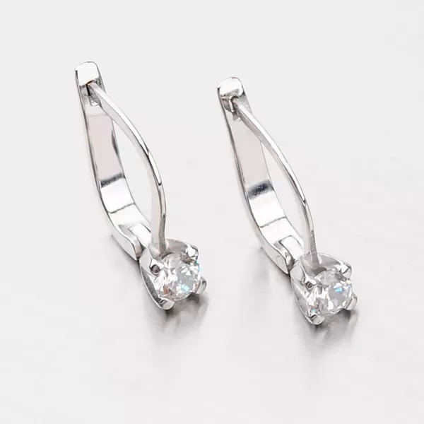 Dámské náušnice bílé zlato 585 zirkon DZ1964B