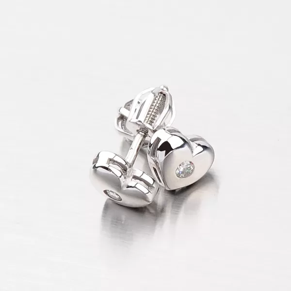 Dámské náušnice bílé zlato 585 zirkon srdíčka DZ1925B