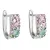 Stříbrné náušnice visací s krystaly Swarovski mix barev půlkruh 31123.3 sakura