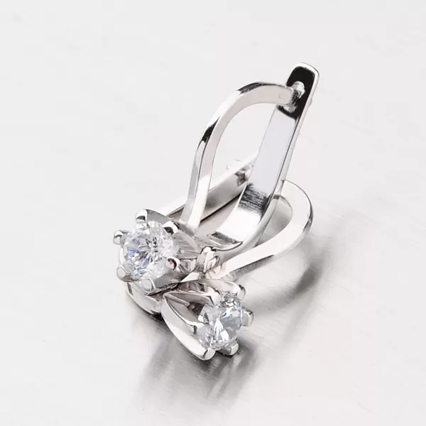 Dámské náušnice bílé zlato 585 zirkon DZ1963B