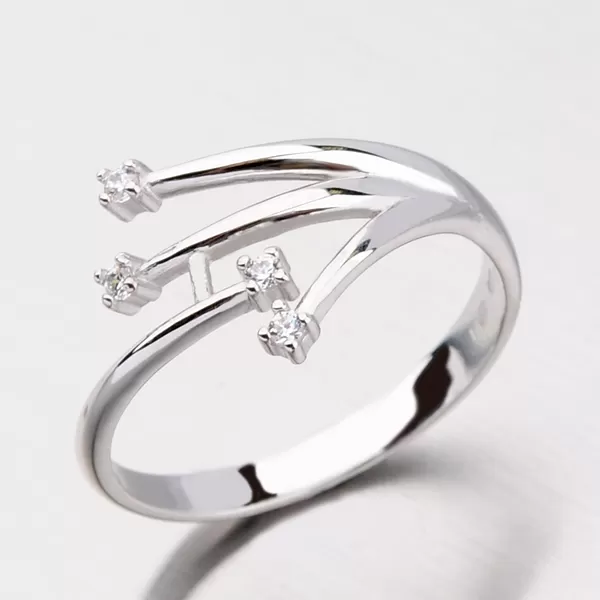 Zlatý prsten se zirkony DZ2063B