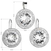 Sada šperků s krystaly Swarovski náušnice a přívěsek bílé kulaté 39108.1
