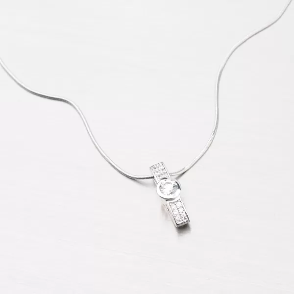 Stříbrný přívěsek se zirkony ORT1-P