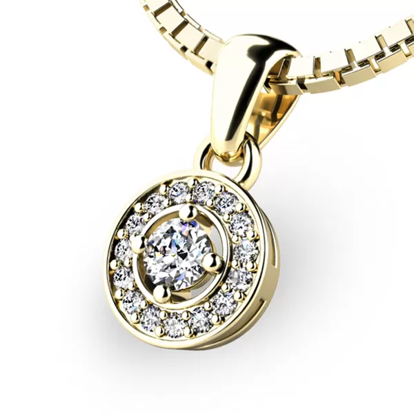 Briliantový přívěsek z bílého zlata 10922-B-DIA