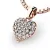 Dámský přívěsek přírodní diamant 0.204 ct G/SI srdce s růžové zlato 10923-CV-DIA