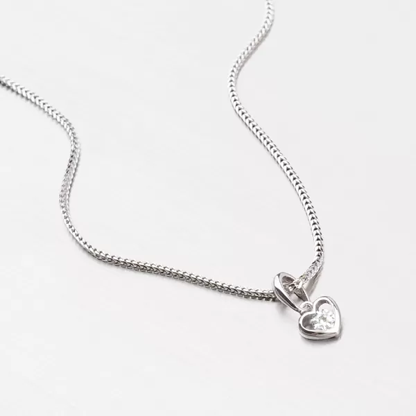 Zlatý přívěsek - srdíčko se zirkonem DZ1943B