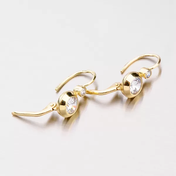 Zlaté náušnice se zirkonem 683P-120076