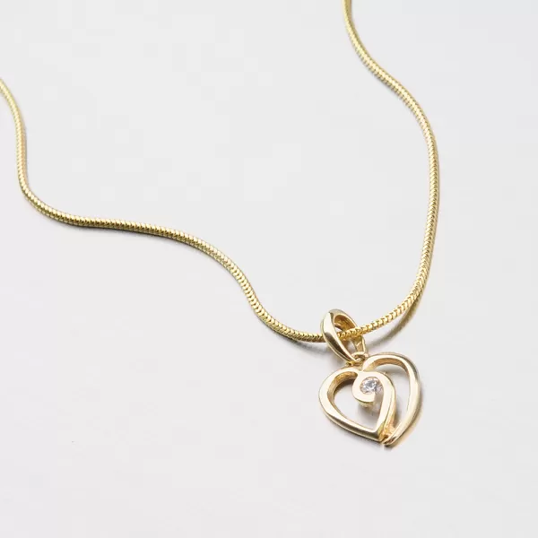 Dámský přívěsek žluté zlato 585 se zirkonem DZ1609ZL