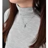 Stříbrný přívěsek s krystaly Swarovski fialový obdélník 34194.3