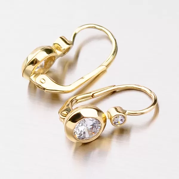 Zlaté náušnice se zirkonem 683P-120076
