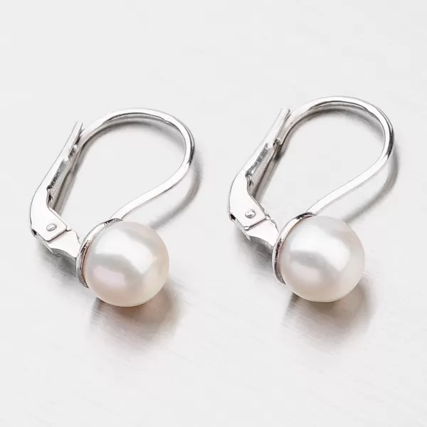 Dámské náušnice bílé zlato 585 perly 358P-120184