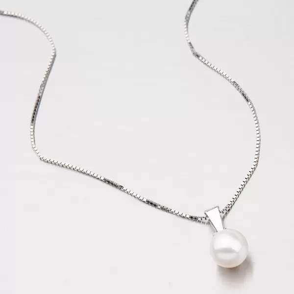 Dámský přívěsek bílé zlato 585 perly 357P-130100