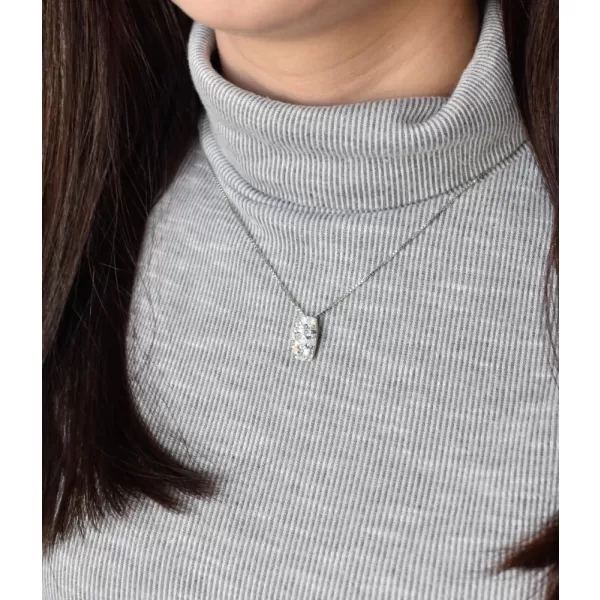 Stříbrný přívěsek s krystaly Swarovski modrý obdélník 34194.3 light sapphire