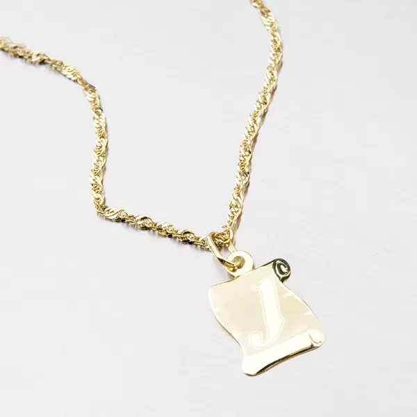 Zlatý pergamen s písmenkem J 43-2065-J