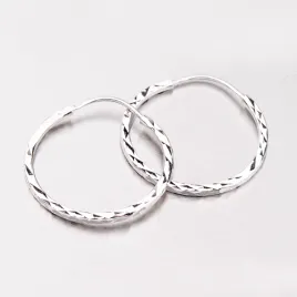 Dámské náušnice bílé zlato 585 kruhy - 20 mm 118-1448