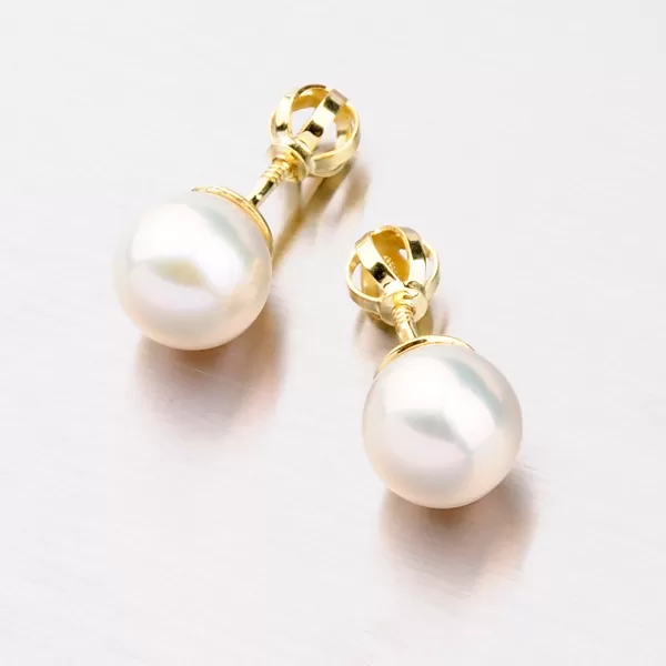 Náušnice pecky s perlou 353-0187