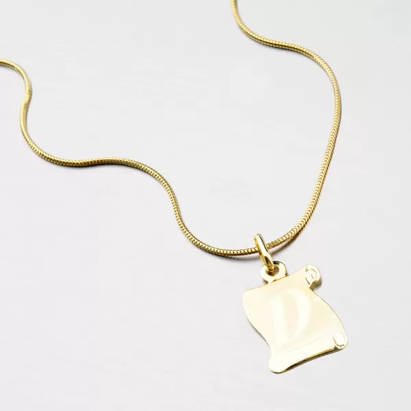 Zlatý pergamen s písmenkem D 43-2065-D