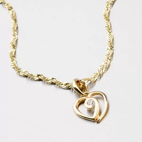 Dámský přívěsek žluté zlato 585 se zirkonem DZ1609ZL