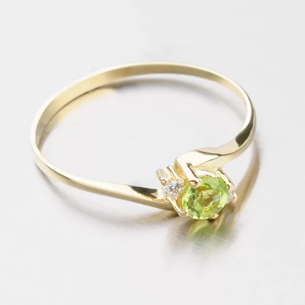 Dámský prsten se smaragdem a zirkony 351-0106Z