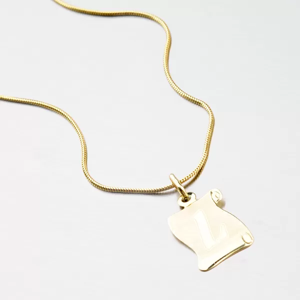 Zlatý pergamen s písmenkem L 43-2065-L