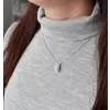 Stříbrný přívěsek s krystaly Swarovski bílý obdélník 34194.1