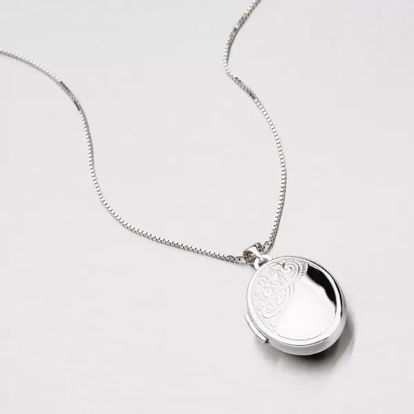 Dámský přívěsek bílé zlato 585 medailonek na fotku 197-0342