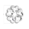 Stříbrný přívěsek s krystaly Swarovski bílé srdce 34234.1