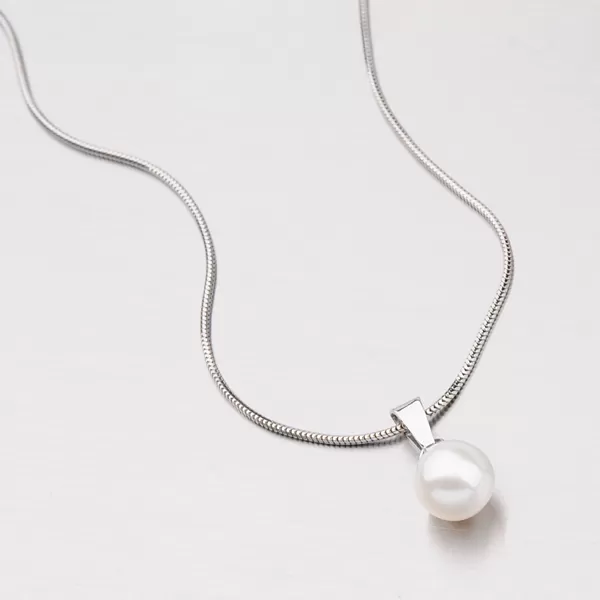 Dámský přívěsek bílé zlato 585 perly 357P-130100