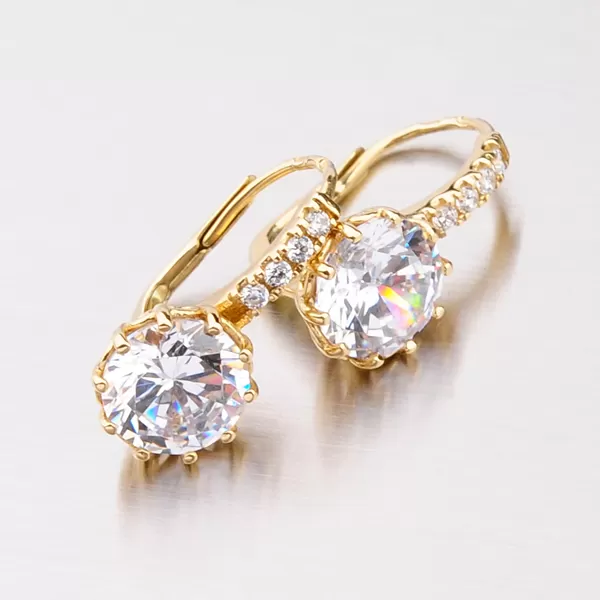 Zlaté náušnice se zirkonem 523-0520