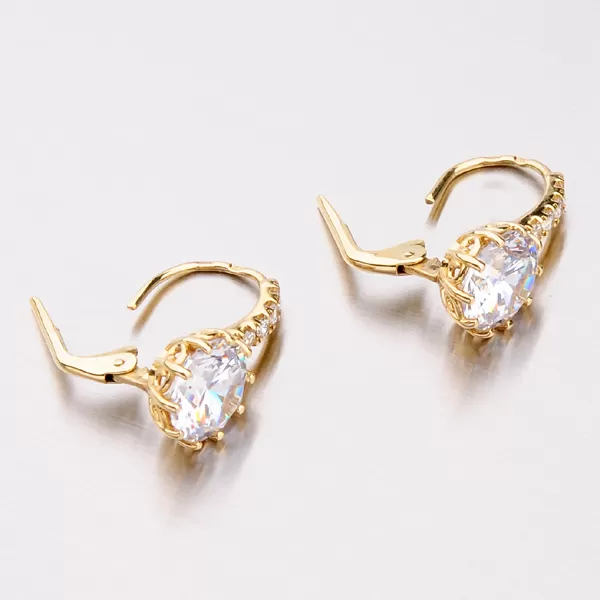 Zlaté náušnice se zirkonem 523-0520