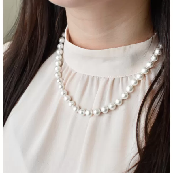 Perlový náhrdelník z pravých říčních perel bílý 22003.1