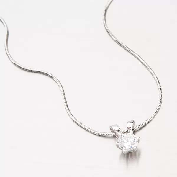 Zlatý přívěsek z bílého zlata 585/1000 se zirkonem GLX-10791B